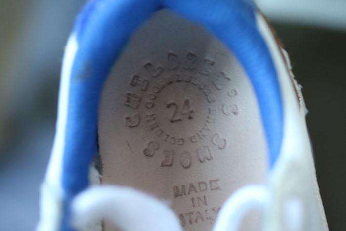 GOLDEN GOOSE DELUXE BRAND KIDS WHITE AND BLUE TRAINERS EU 24 UK 7 - Image 5