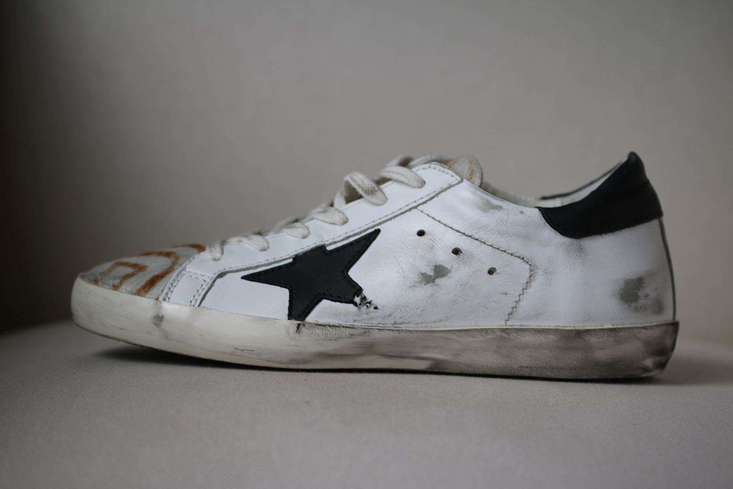 GOLDEN GOOSE DELUXE BRAND SUPERSTAR CALF HAIR LEATHER SNEAKERS EU 38 UK 5 US 8 - Image 2