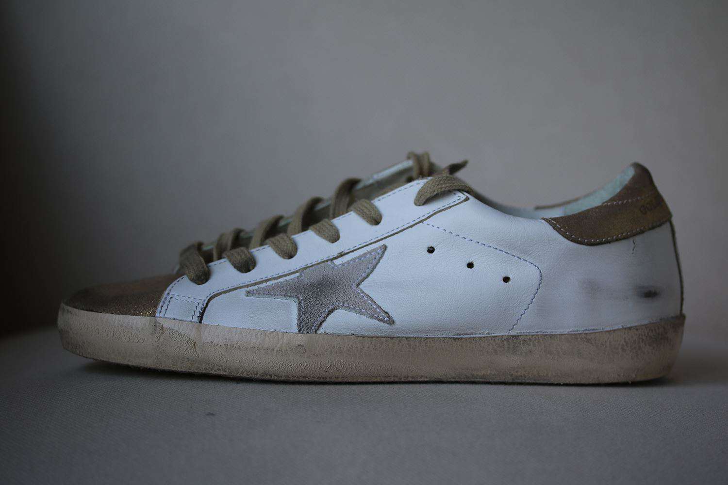 GOLDEN GOOSE DELUXE BRAND SUPERSTAR DISTRESSED LEATHER SNEAKERS EU 38 UK 5 US 8 - Image 2
