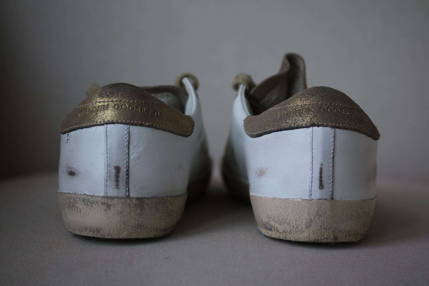 GOLDEN GOOSE DELUXE BRAND SUPERSTAR DISTRESSED LEATHER SNEAKERS EU 38 UK 5 US 8 - Image 5