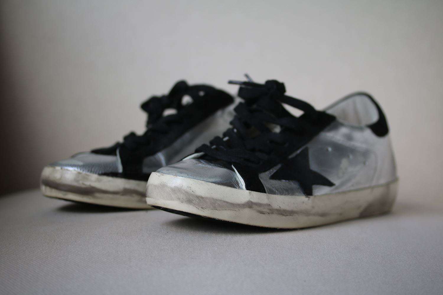 GOLDEN GOOSE DELUXE BRAND SUPERSTAR DISTRESSED LEATHER SNEAKERS EU 38 UK 5 US 8 - Image 3