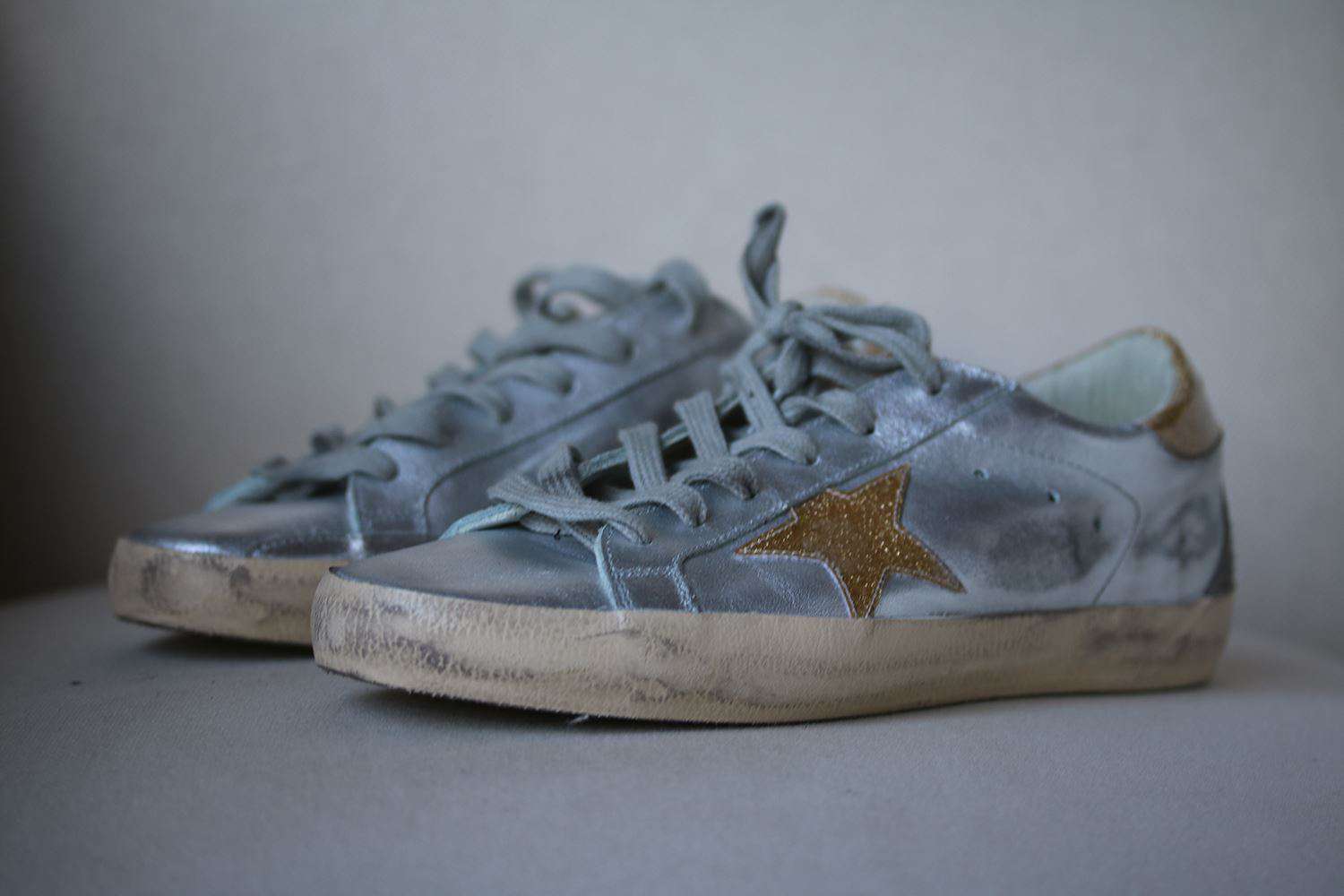 GOLDEN GOOSE DELUXE BRAND SUPERSTAR DISTRESSED LEATHER SNEAKERS EU 38 UK 5 US 8 - Image 3