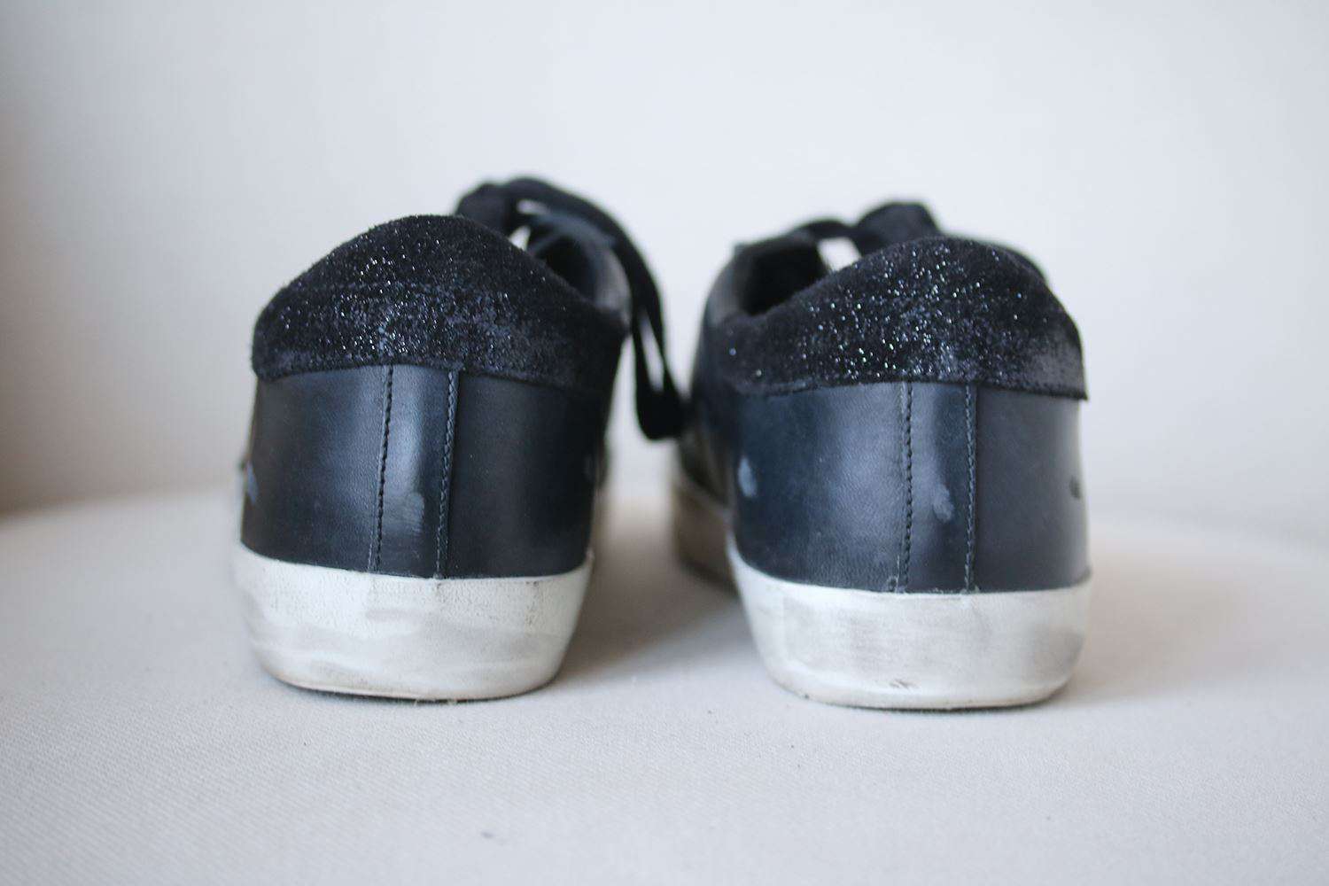 GOLDEN GOOSE DELUXE BRAND SUPERSTAR GLITTER LEATHER SNEAKERS EU 38 UK 5 US 8 - Image 4