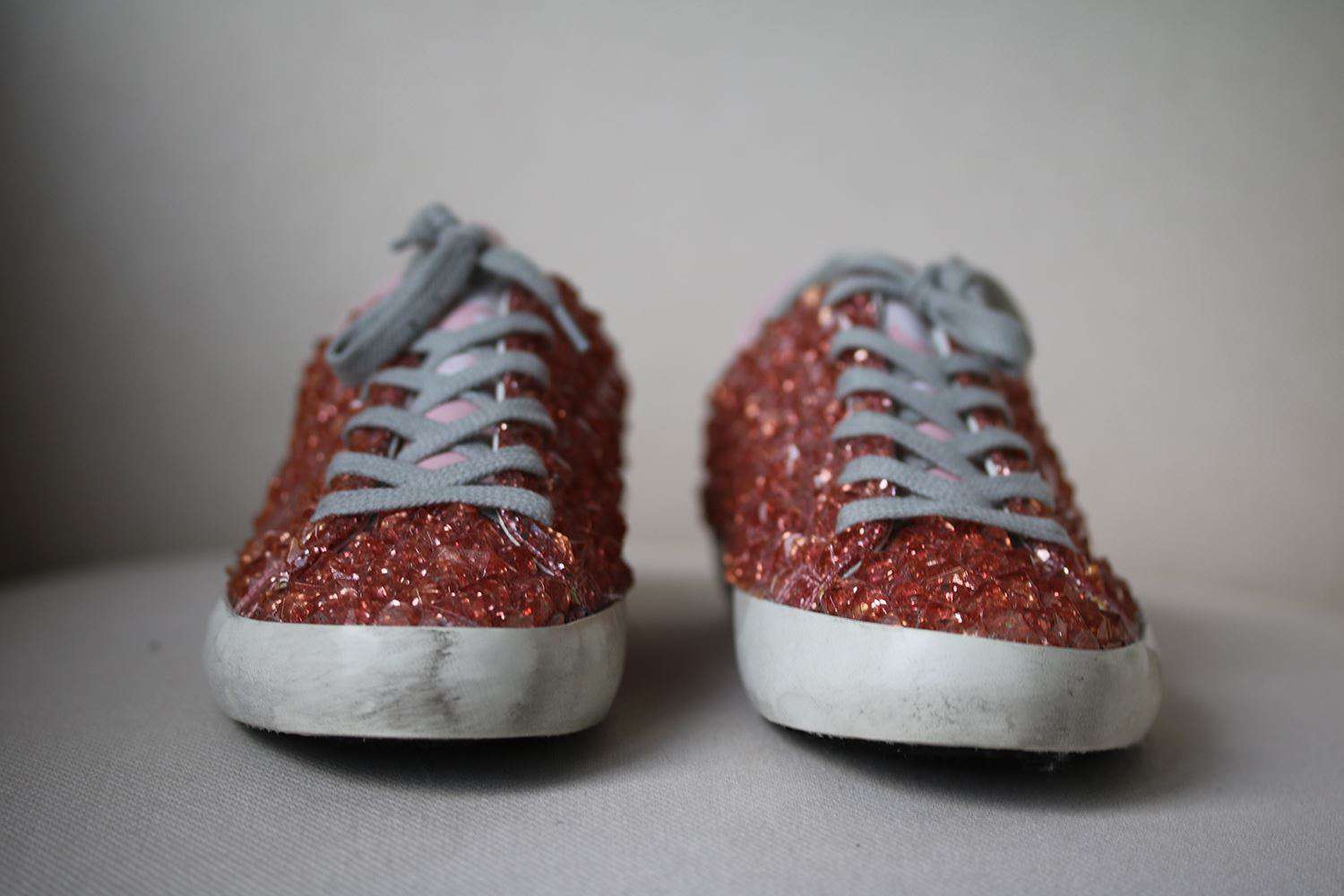 GOLDEN GOOSE DELUXE BRAND SUPERSTAR GLITTER SNEAKERS EU 38 UK 5 US 8 - Image 4
