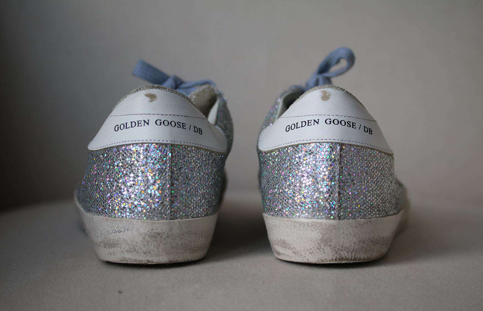 GOLDEN GOOSE DELUXE BRAND SUPERSTAR GLITTERED TEXTURE SNEAKERS EU 38 UK 5 US 8 - Image 4