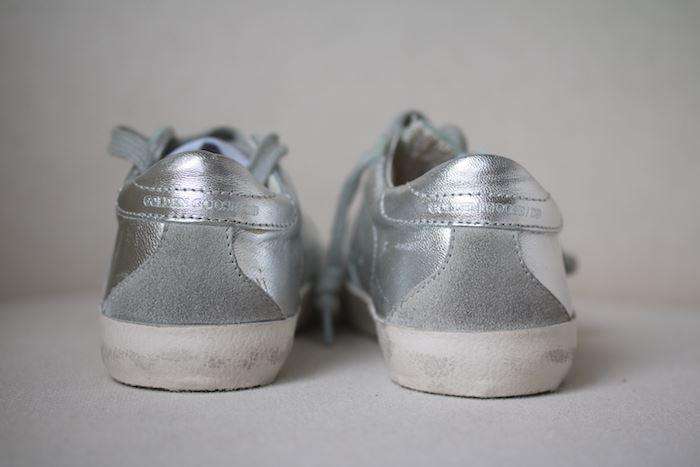 GOLDEN GOOSE FOR BONPOINT LTD EDITION SILVER KIDS TRAINERS EU 26 UK 8.5 - Image 2