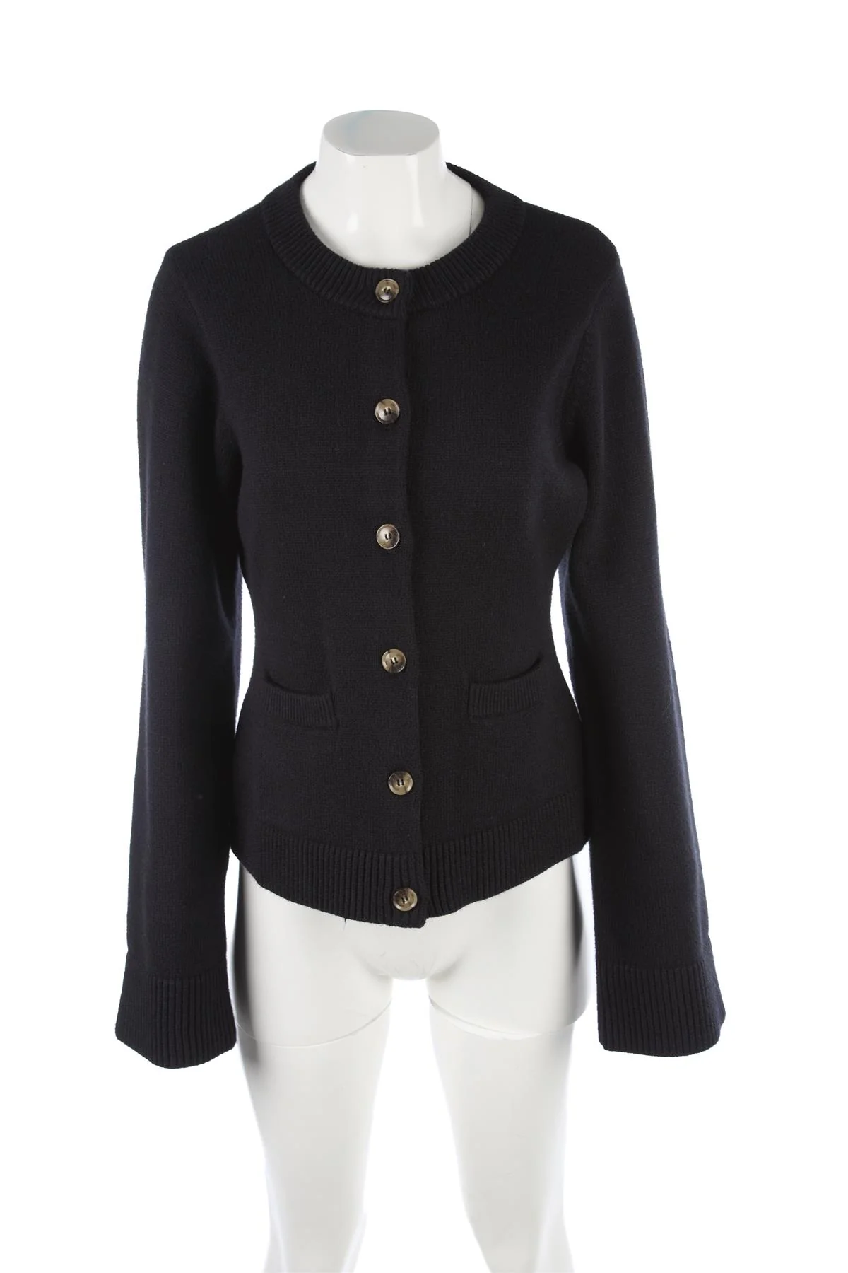 GOOD AMERICA BLACK KNIT CARDIGAN MEDIUM - Image 2