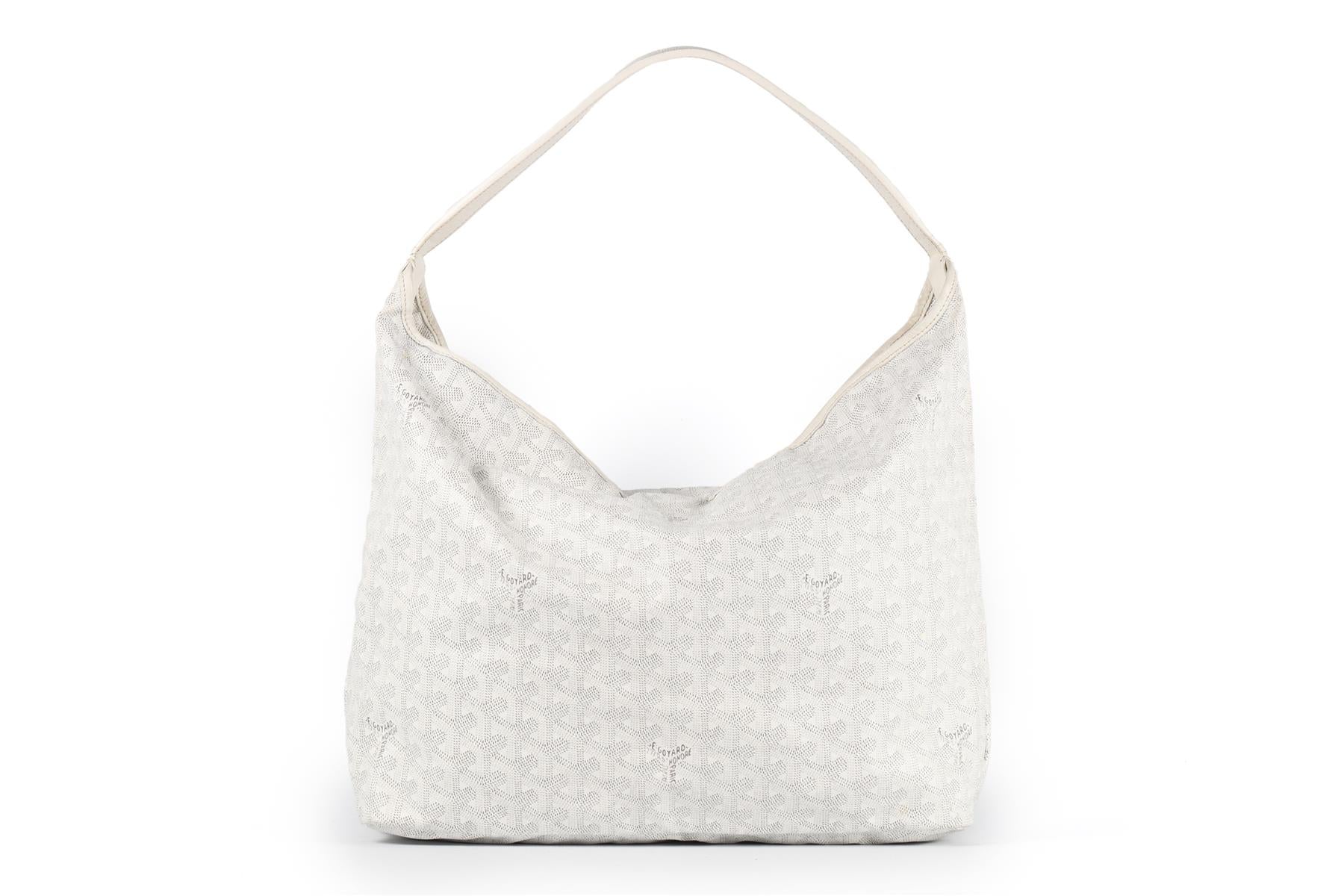 GOYARD WHITE BOHÈME HOBO COATED CANVAS SHOULDER BAG - Image 2