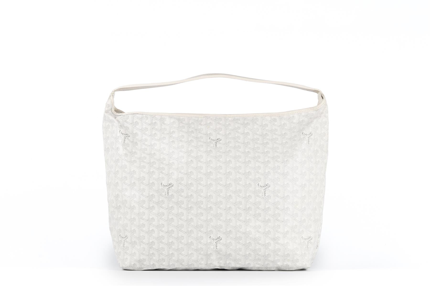 GOYARD WHITE BOHÈME HOBO COATED CANVAS SHOULDER BAG - Image 7