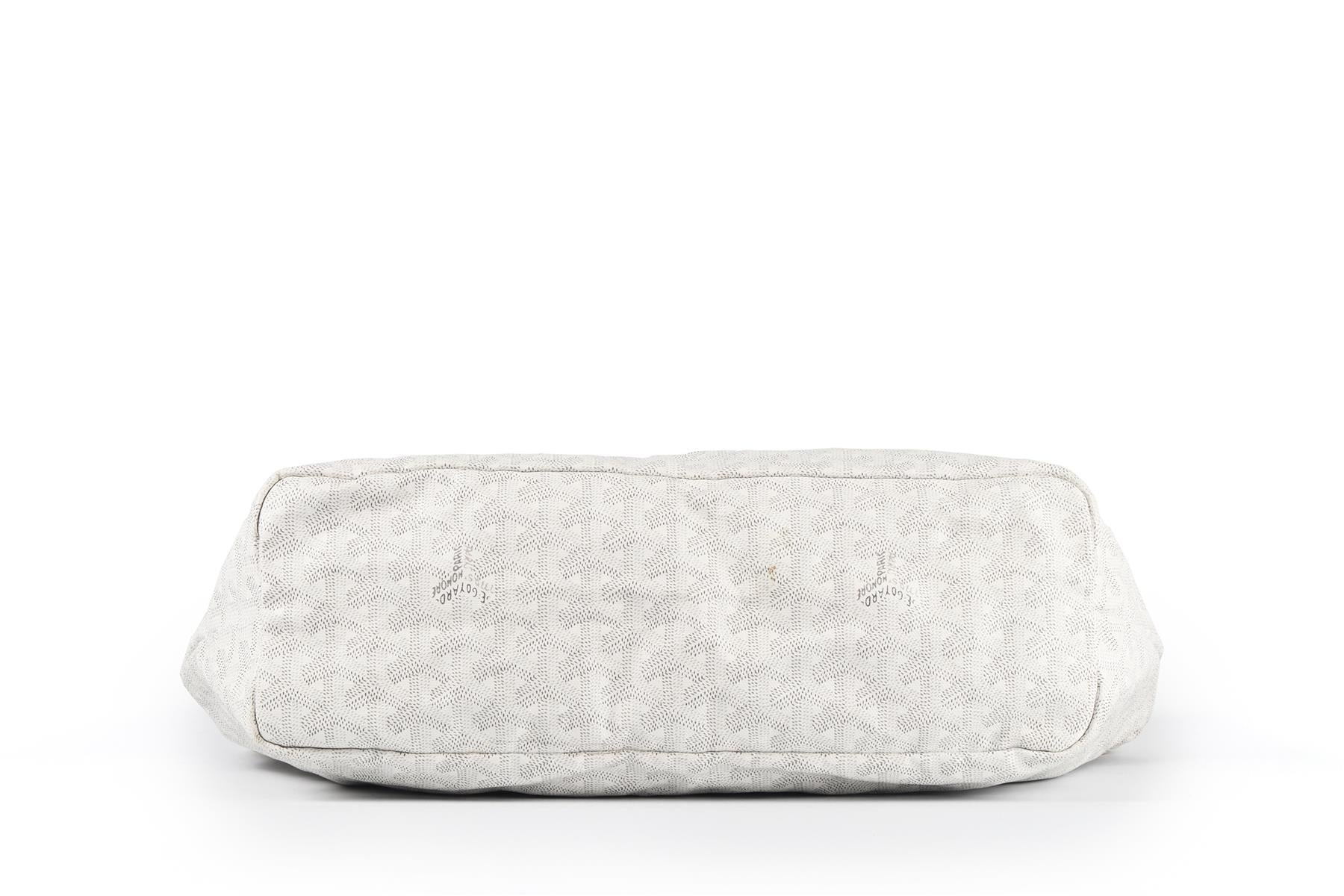 GOYARD WHITE BOHÈME HOBO COATED CANVAS SHOULDER BAG - Image 8