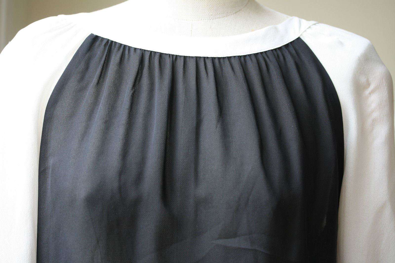 GRAHAM AND SPENCER BLACK SILK BLOUSE TOP SMALL - Image 5