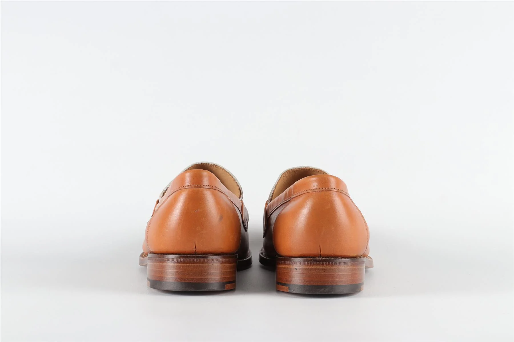 GRENSON BROWN MEN'S LEATHER LOAFERS EU 41.5 UK 7.5 US 8.5 - Image 5