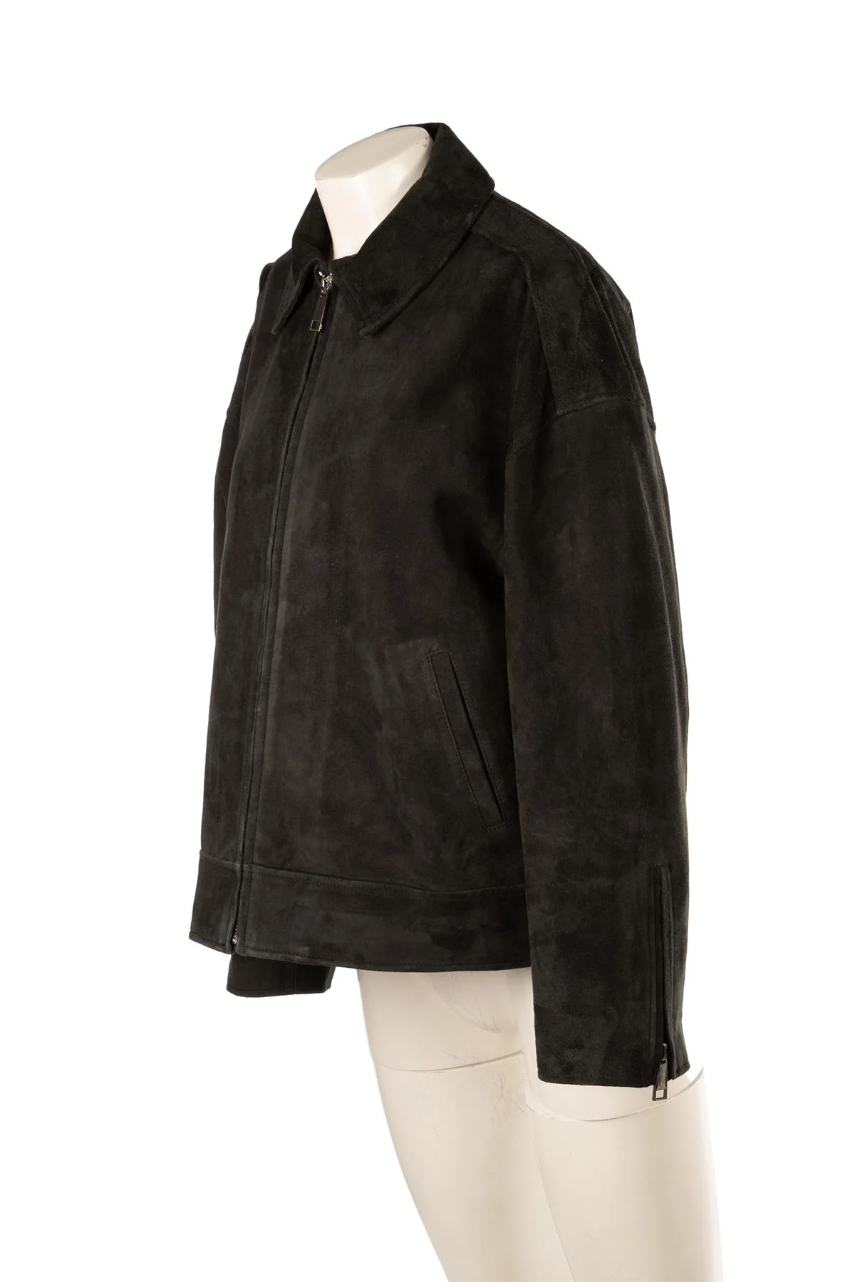 GRLFRND BLACK SUEDE JACKET SMALL - Image 3