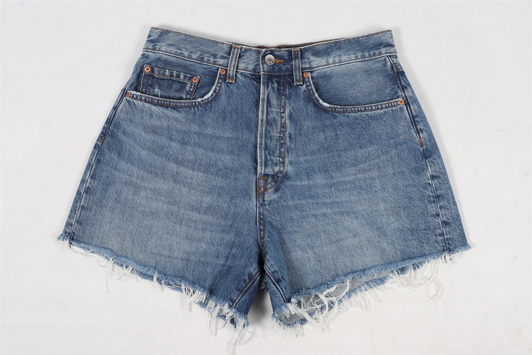 GRLFRND BLUE HIGH RISE DENIM SHORTS W28 UK 10 - Image 2