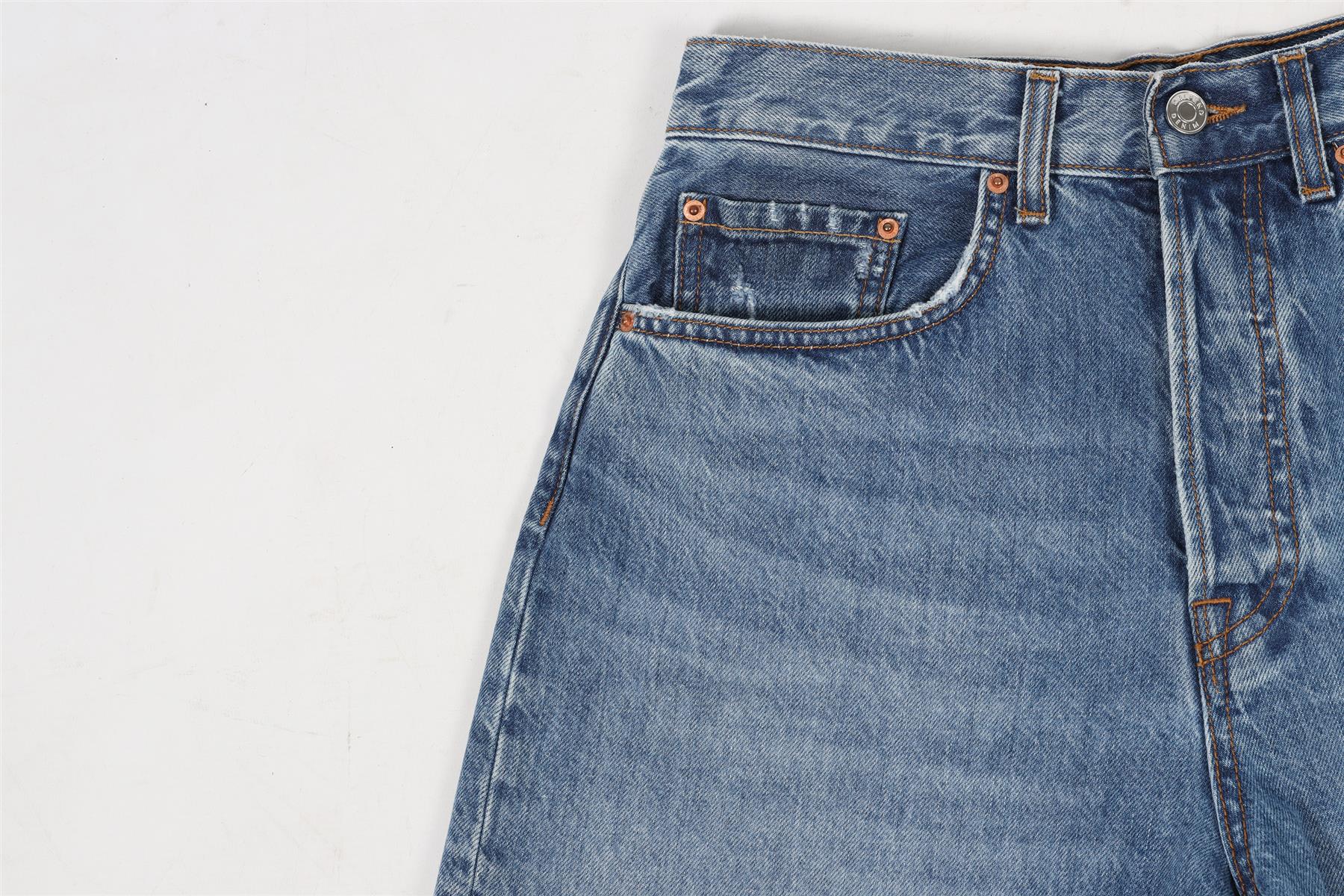 GRLFRND BLUE HIGH RISE DENIM SHORTS W28 UK 10 - Image 3