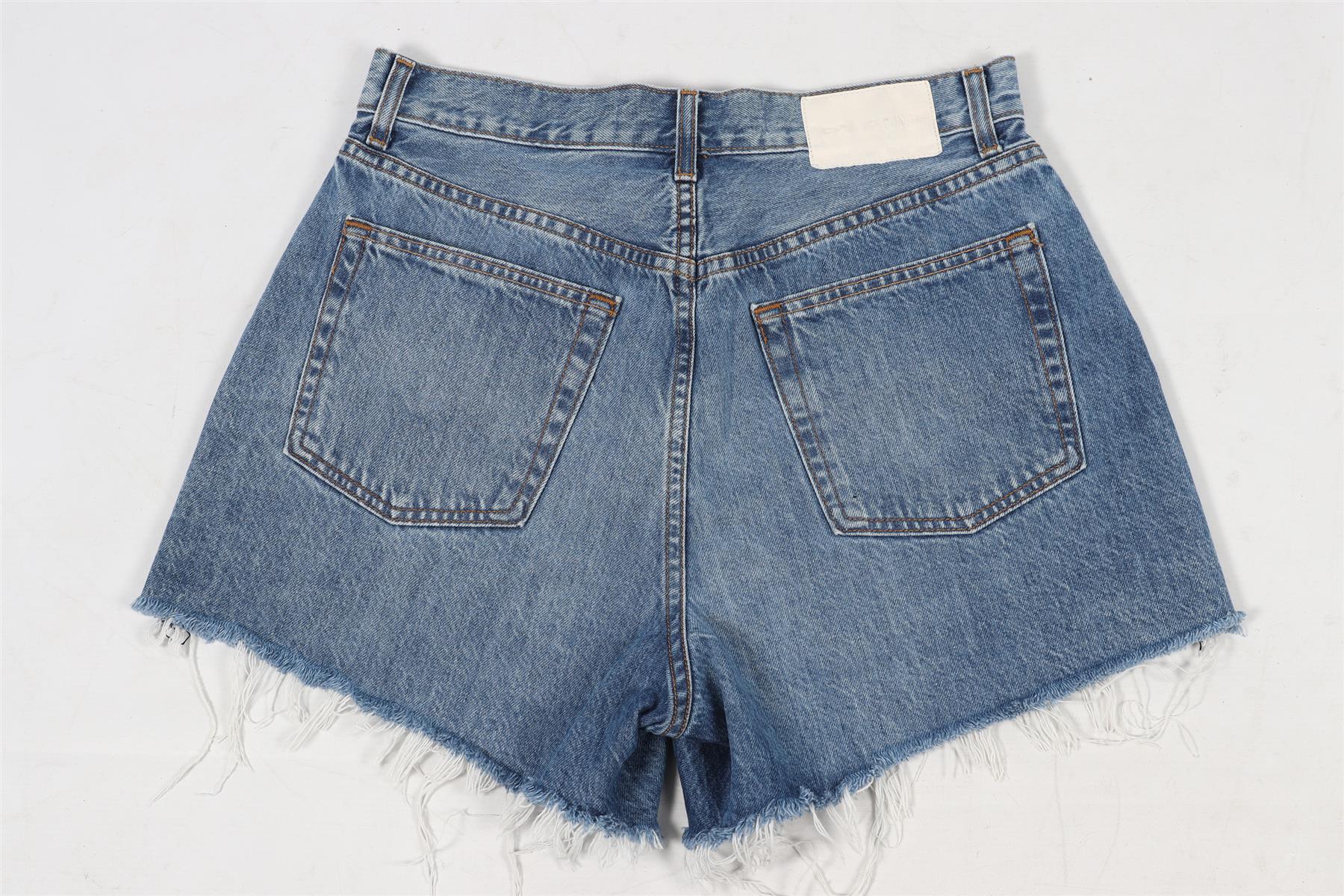 GRLFRND BLUE HIGH RISE DENIM SHORTS W28 UK 10 - Image 4