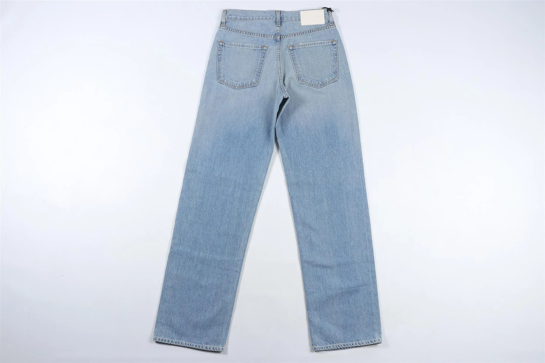 GRLFRND BLUE HIGH RISE STRAIGHT LEG JEANS W24 UK 6 - Image 4