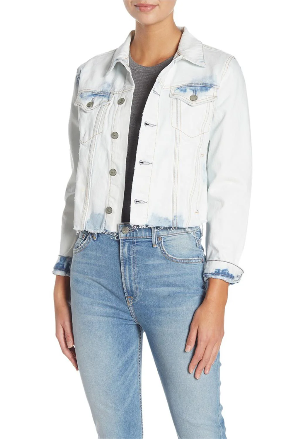GRLFRND CARA RAW HEM DENIM JACKET MEDIUM - Image 7