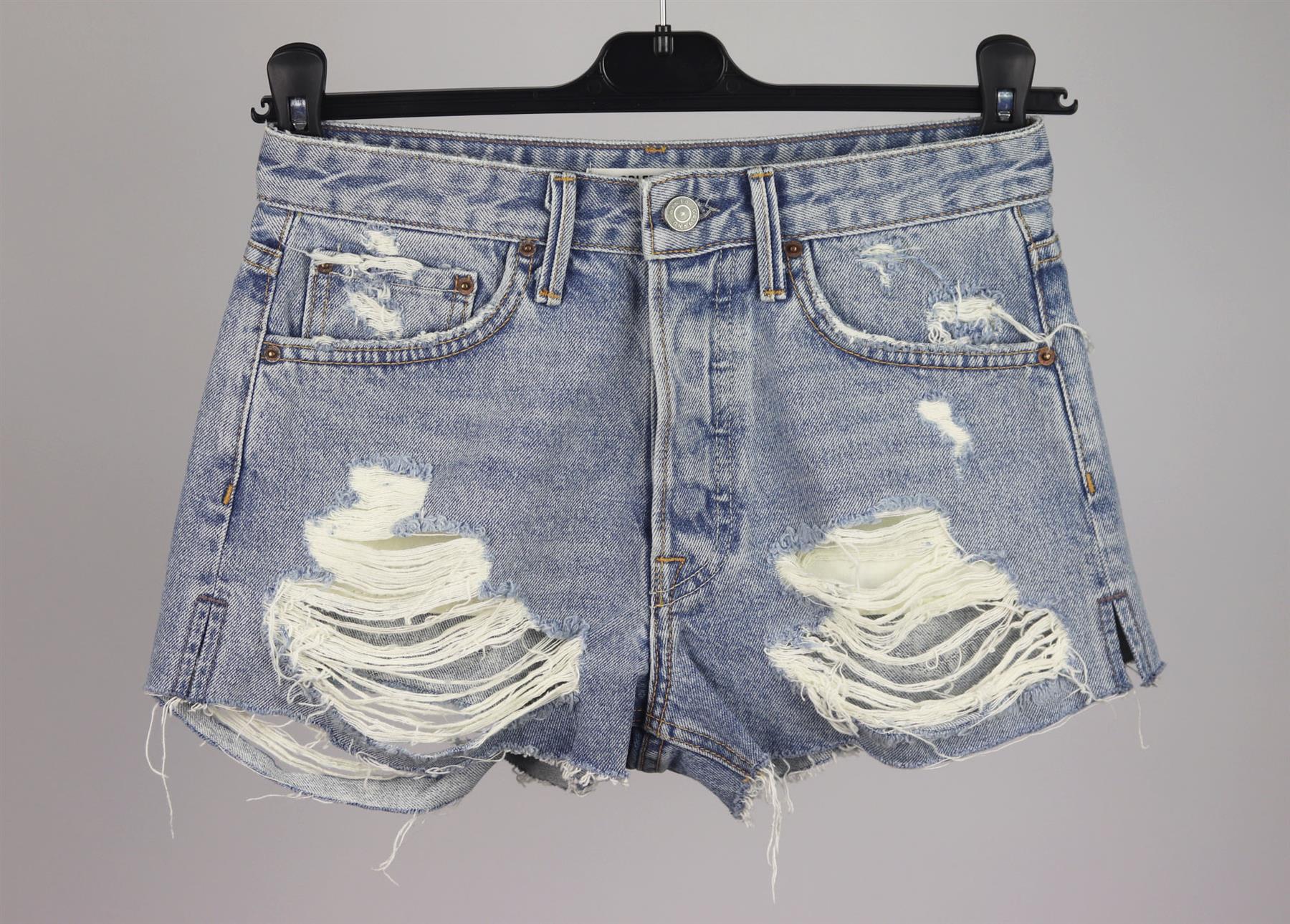 GRLFRND CINDY DISTRESSED DENIM SHORTS W 25 UK 6/8 - Image 2