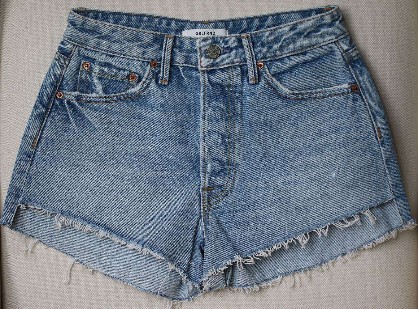 GRLFRND CINDY HIGH-RISE DENIM SHORTS IN CAN'T GET ENOUGH W25 UK 6/8 - Image 3