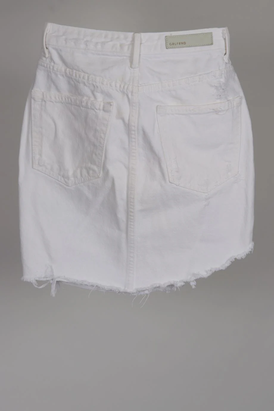 GRLFRND DISTRESSED DENIM MINI SKIRT W26 UK 8 - Image 3