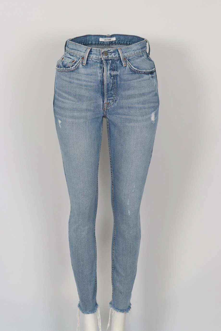 GRLFRND DISTRESSED HIGH RISE SKINNY JEANS W26 UK 8 - Image 2