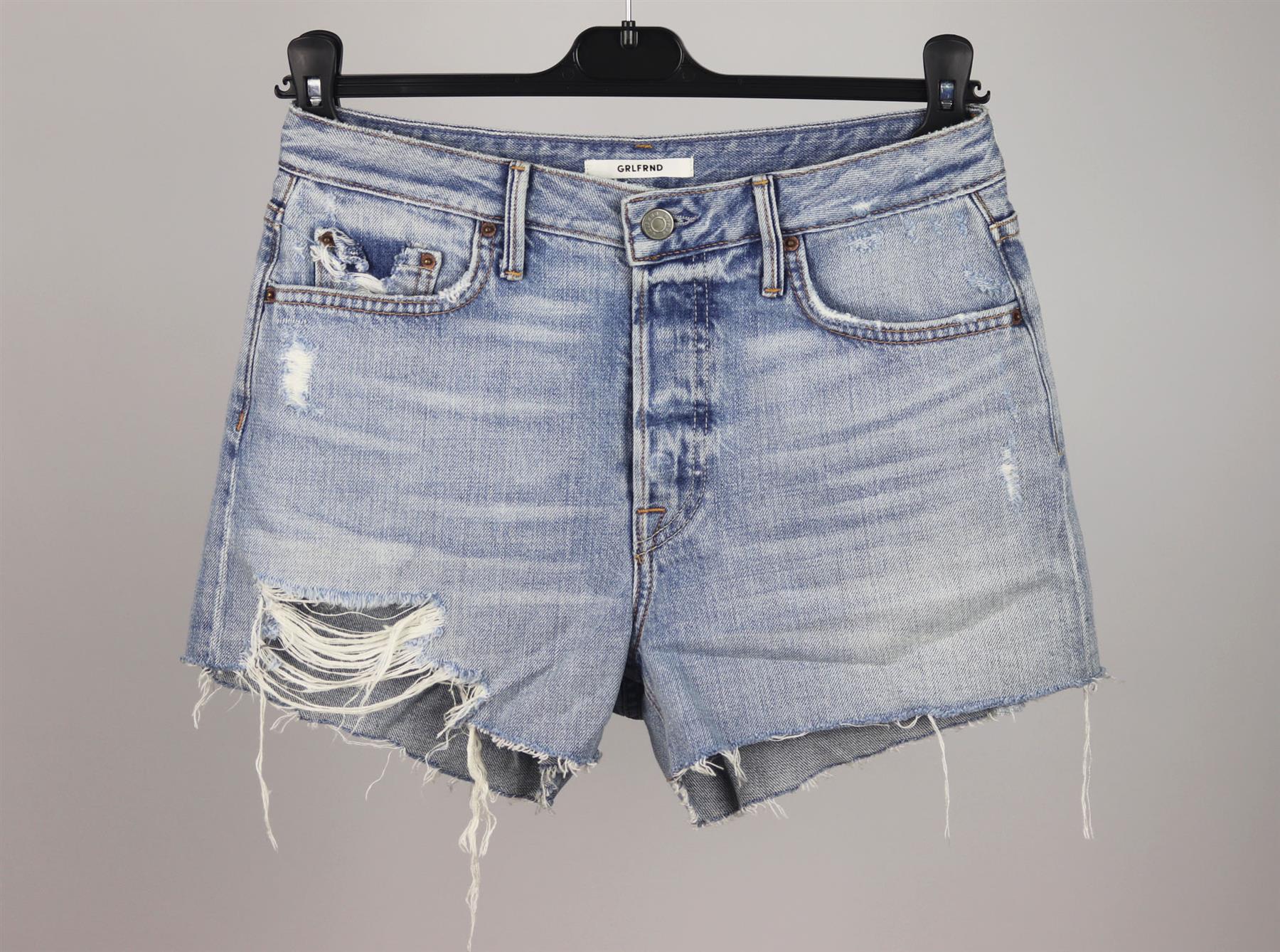 GRLFRND HELENA DISTRESSED DENIM SHORTS W26 UK 8 - Image 2