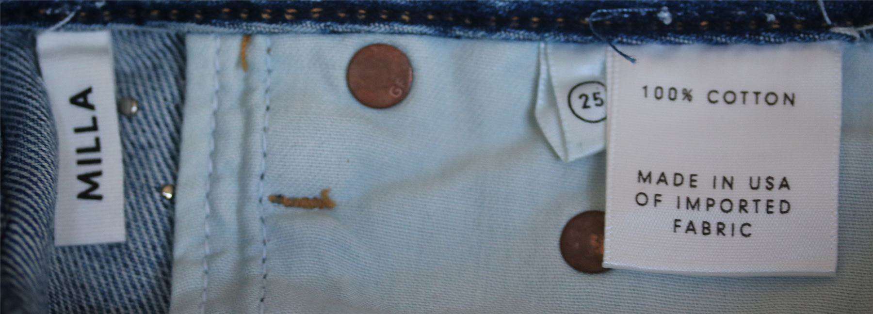 GRLFRND MILLA EMBELLISHED A-FRAME DENIM SKIRT IN SOLSTICE W25 UK 6/8 - Image 6