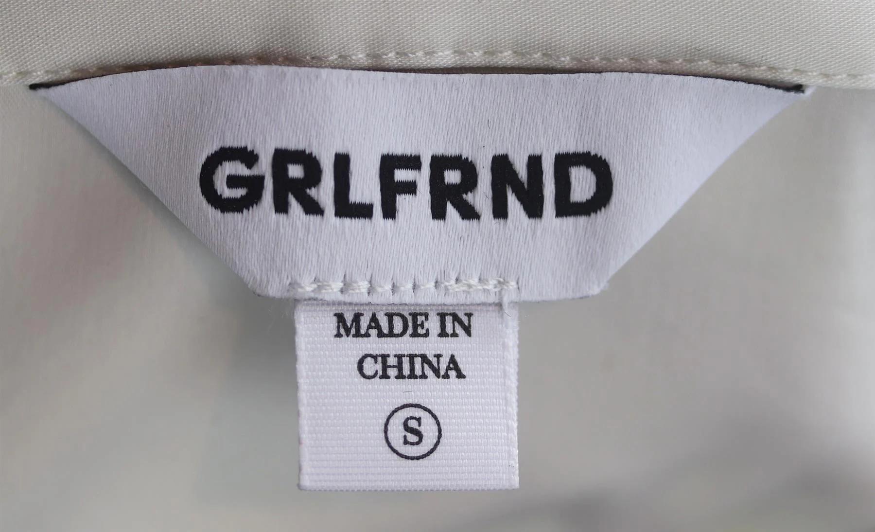 GRLFRND OVERSIZED ASYMMETRIC COTTON BLEND SHIRT SMALL - Image 5