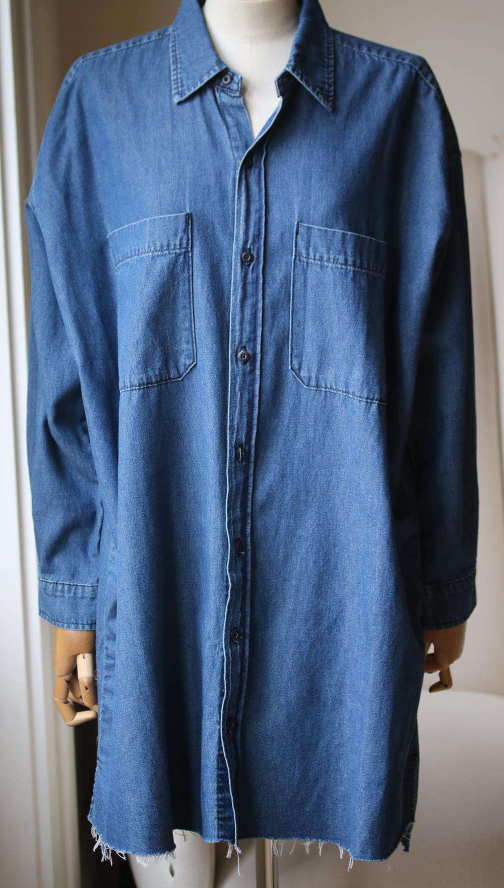 GRLFRND SHAUN OVERSIZED SHIRT DRESS MEDIUM - Image 3