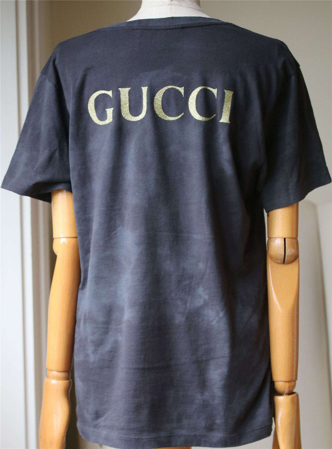 GUCCI AC/DC PRINTED TIE-DYED COTTON-JERSEY T-SHIRT XSMALL - Image 6