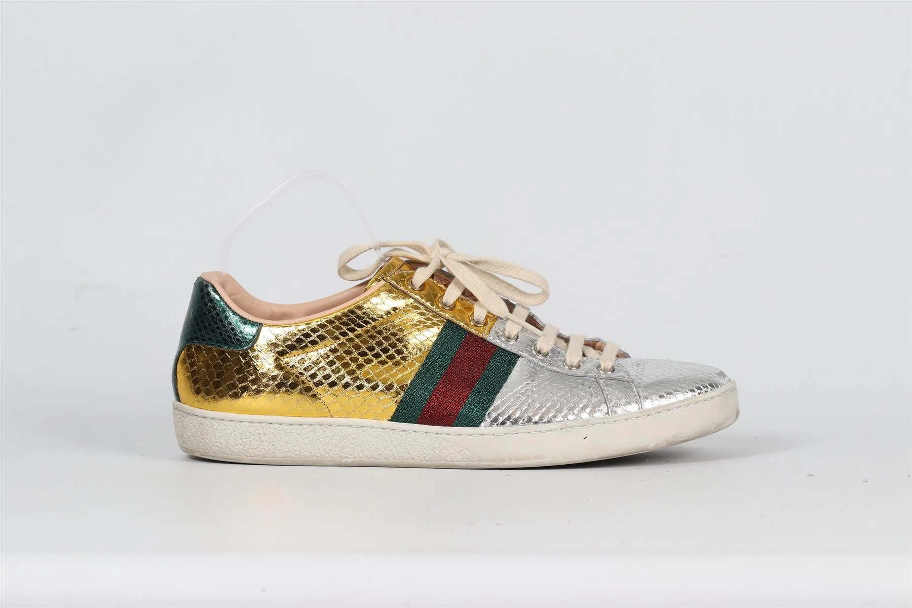 GUCCI ACE SNAKESKIN SNEAKERS EU 41 UK 8 US 11 - Image 2