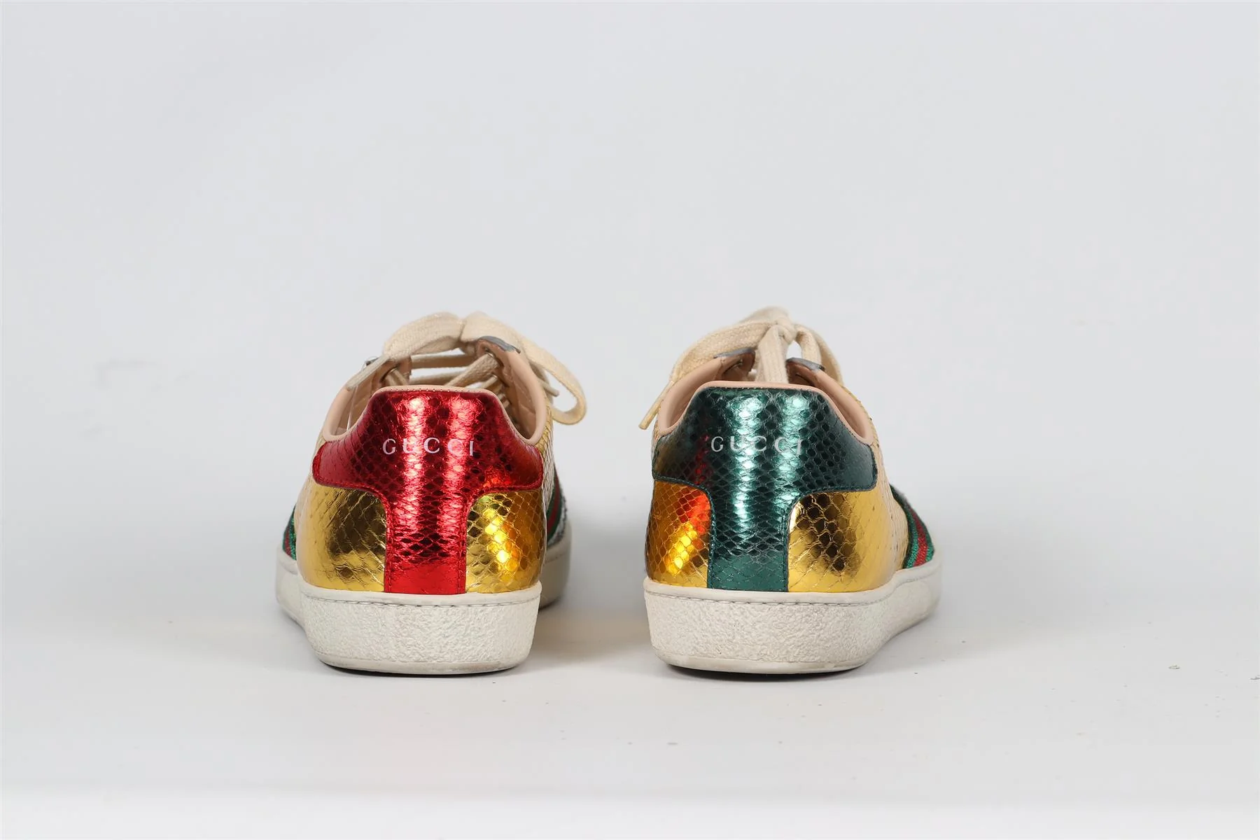GUCCI ACE SNAKESKIN SNEAKERS EU 41 UK 8 US 11 - Image 4