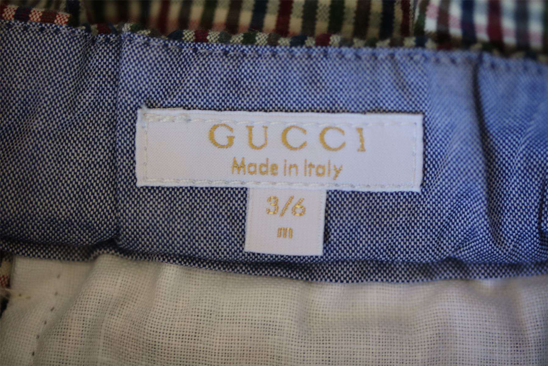 GUCCI BABY BOYS CHECK SHORTS 3-6 MONTHS - Image 3