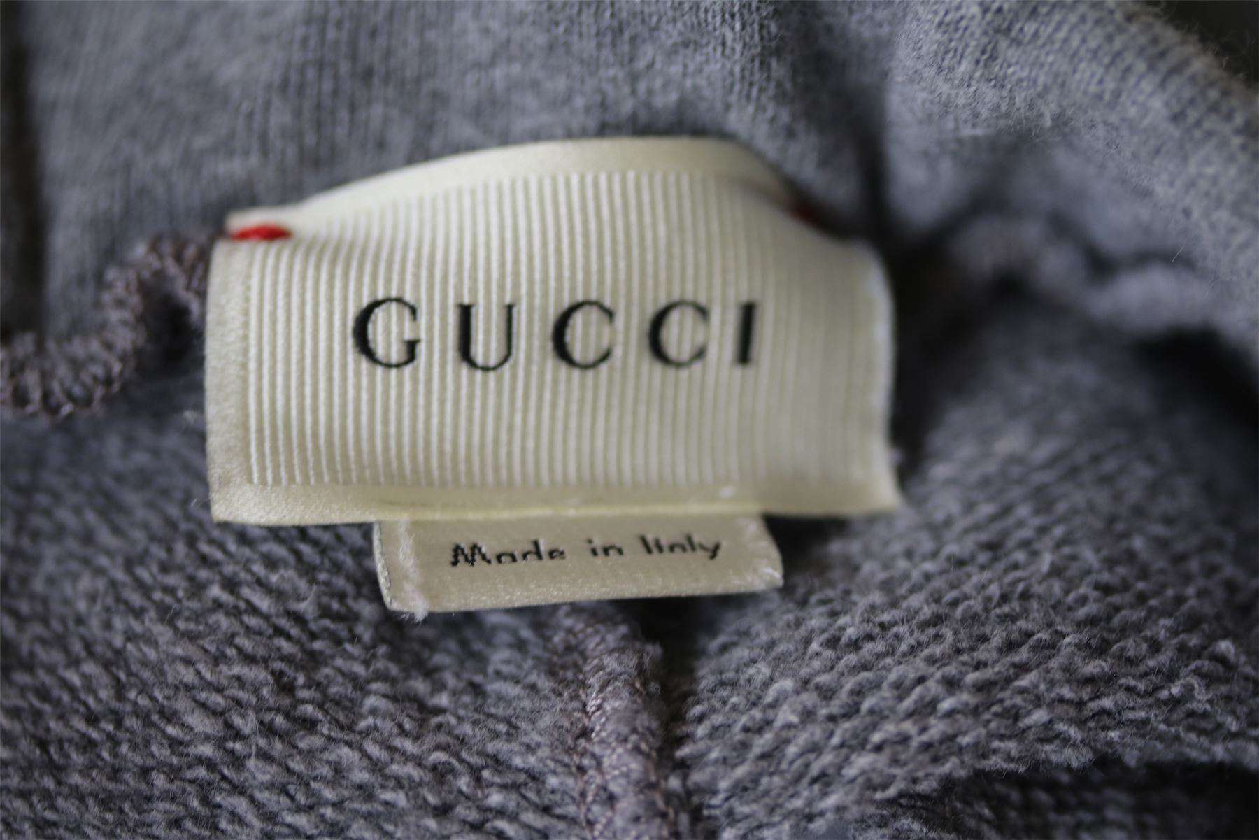 GUCCI BABY BOYS GREY & GOLD STAR TRACKSUIT TROUSERS 12-18 MONTHS - Image 3
