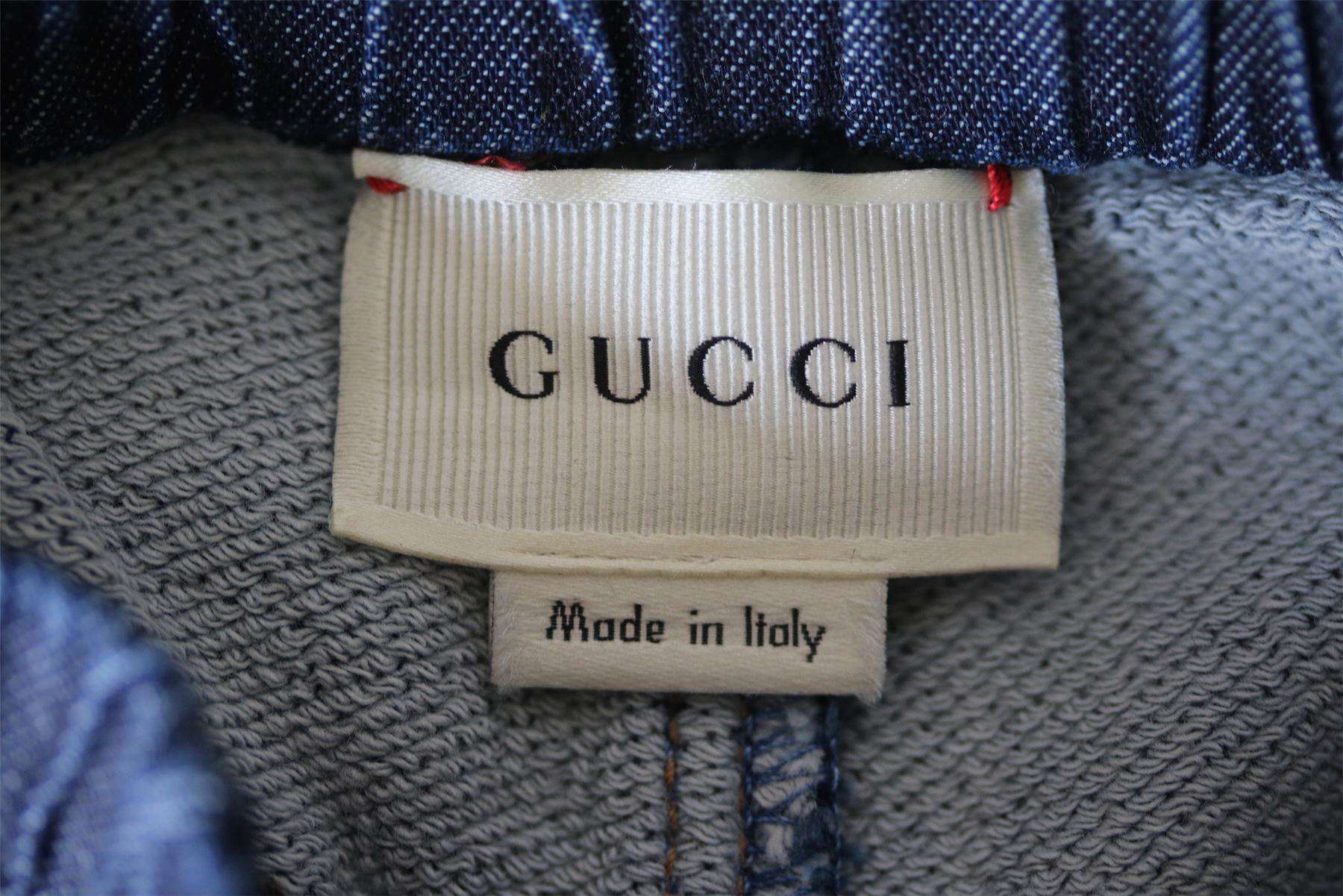 GUCCI BABY BOYS NAVY BLUE JOG JEAN TROUSERS 12-18 MONTHS - Image 4
