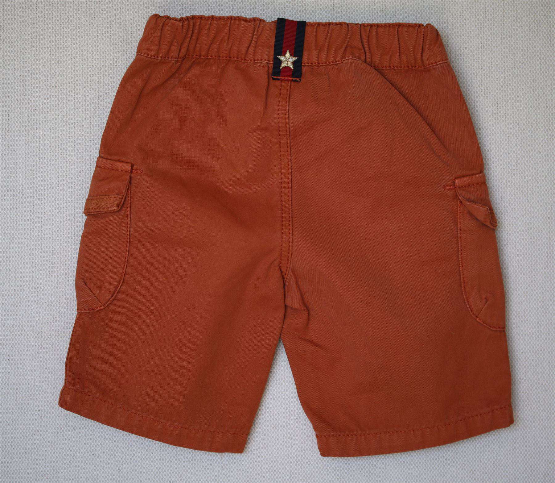 GUCCI BABY BOYS TERRACOTTA CARGO SHORTS 9-12 MONTHS - Image 2