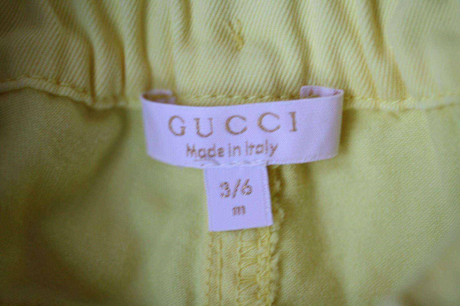 GUCCI BABY BRIGHT YELLOW CARGO SHORTS 3-6 MONTHS - Image 2