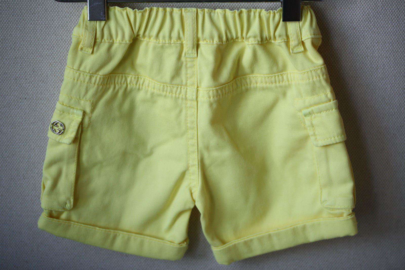 GUCCI BABY BRIGHT YELLOW CARGO SHORTS 3-6 MONTHS - Image 4