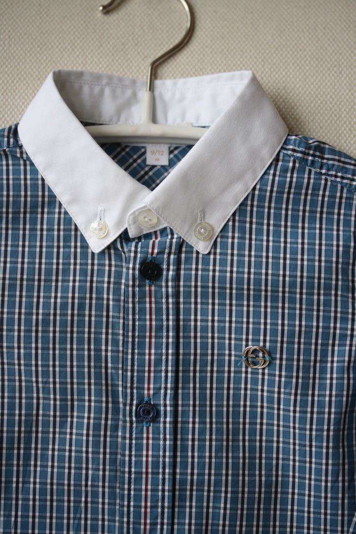 GUCCI BABY CHECKED SHIRT 9-12 MONTHS - Image 2