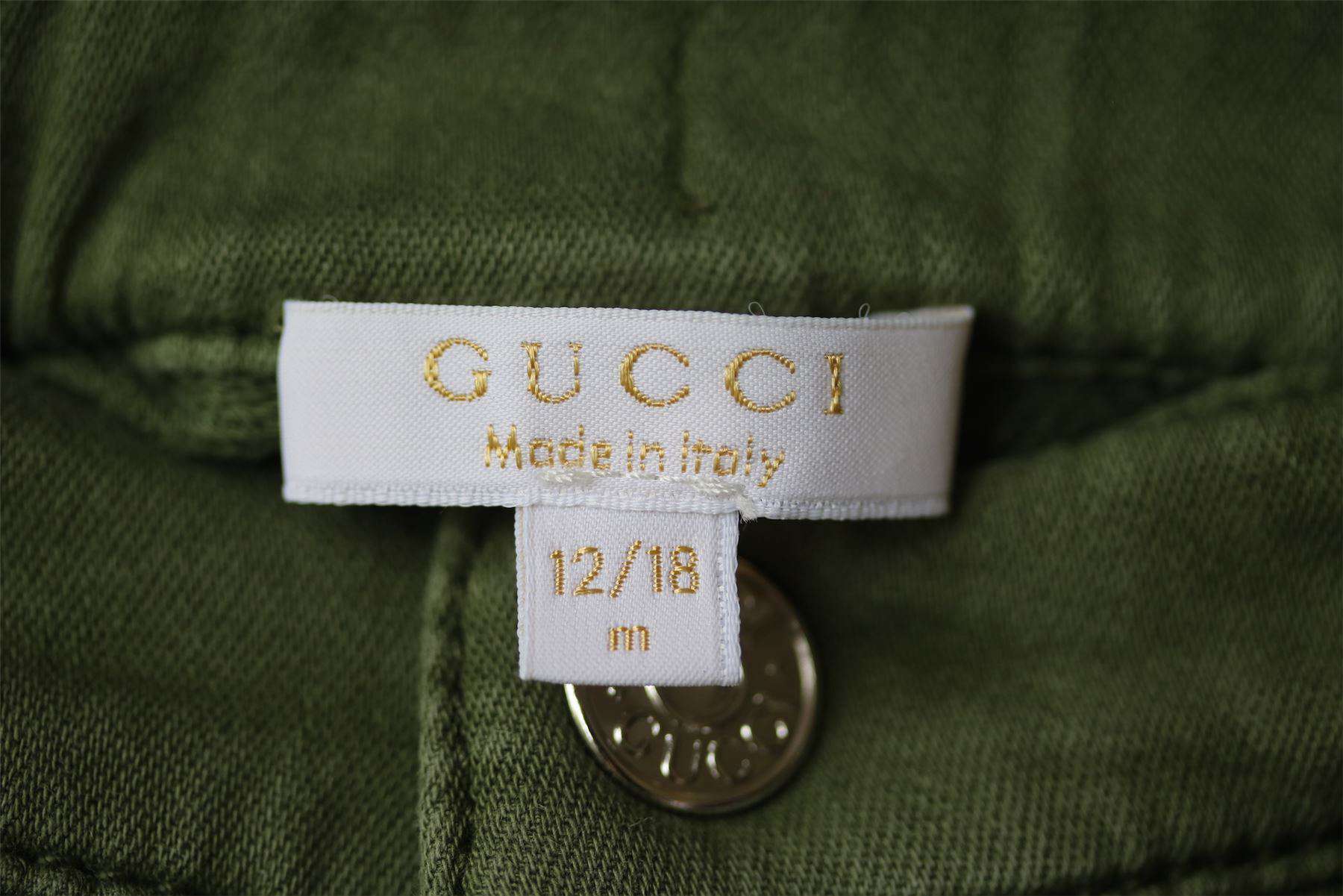 GUCCI BABY KHAKI GREEN JEANS 12-18 MONTHS - Image 3
