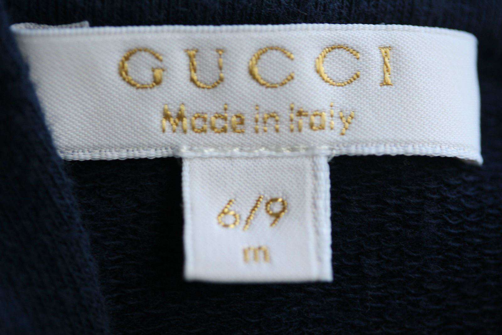 GUCCI BABY NAVY HOODED SWEATSHIRT 6-9 MONTHS - Image 3