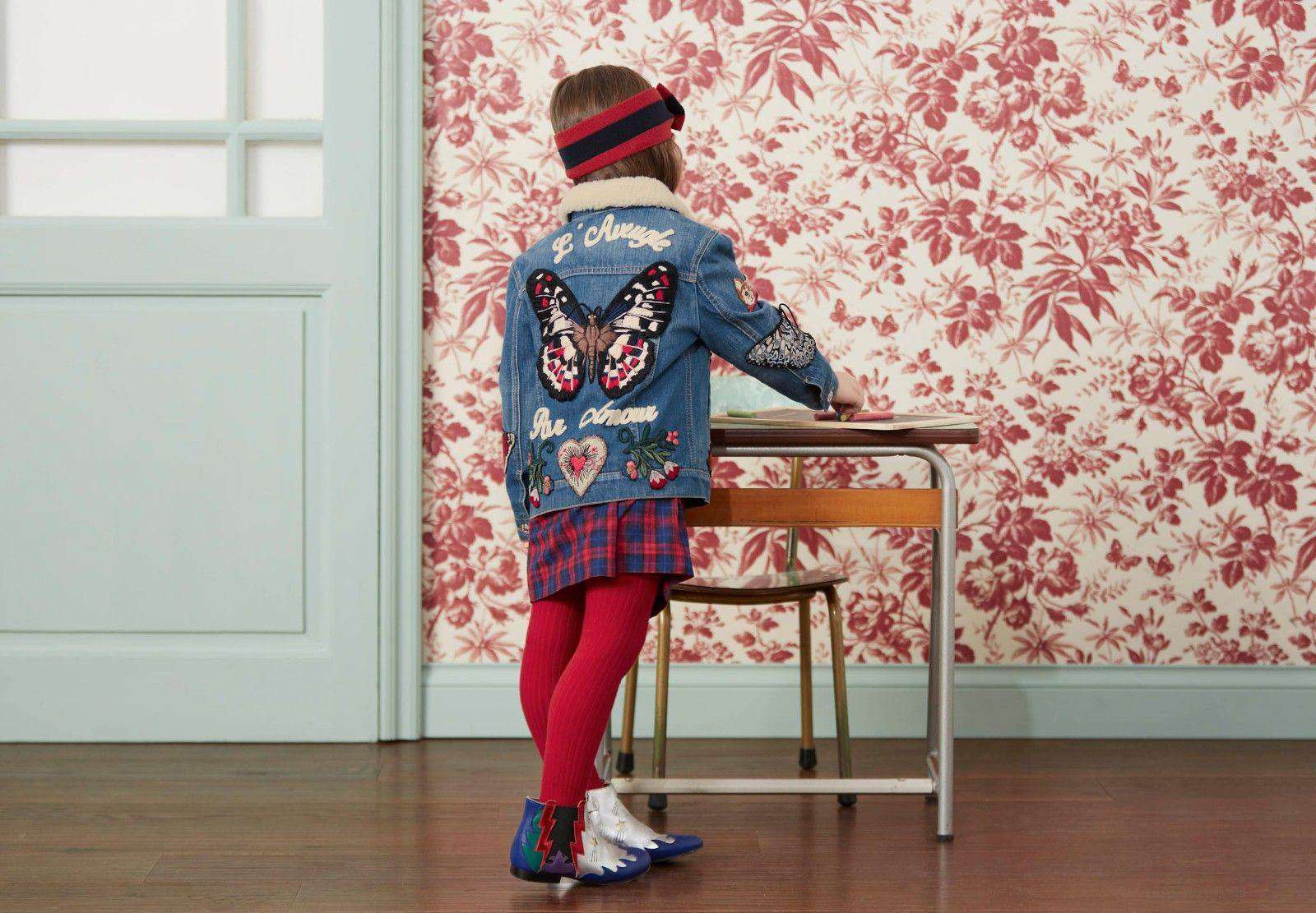 GUCCI BABY PINK GIRLS DENIM JACKET 4 YEARS - Image 3