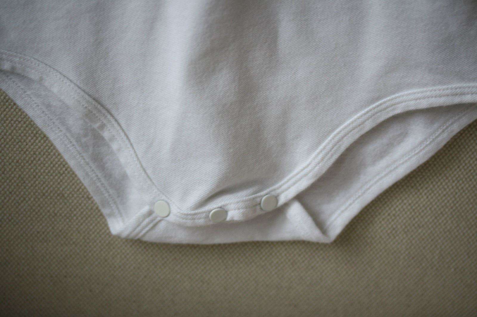 GUCCI BABY WHITE SANGALLO COTTON AND PIQUET BODYSUIT 18-24 MONTHS - Image 3