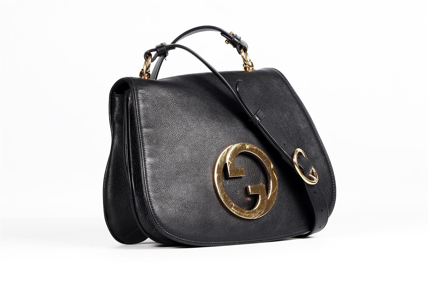GUCCI BLACK BLONDIE MEDIUM GG LEATHER SHOULDER BAG - Image 4