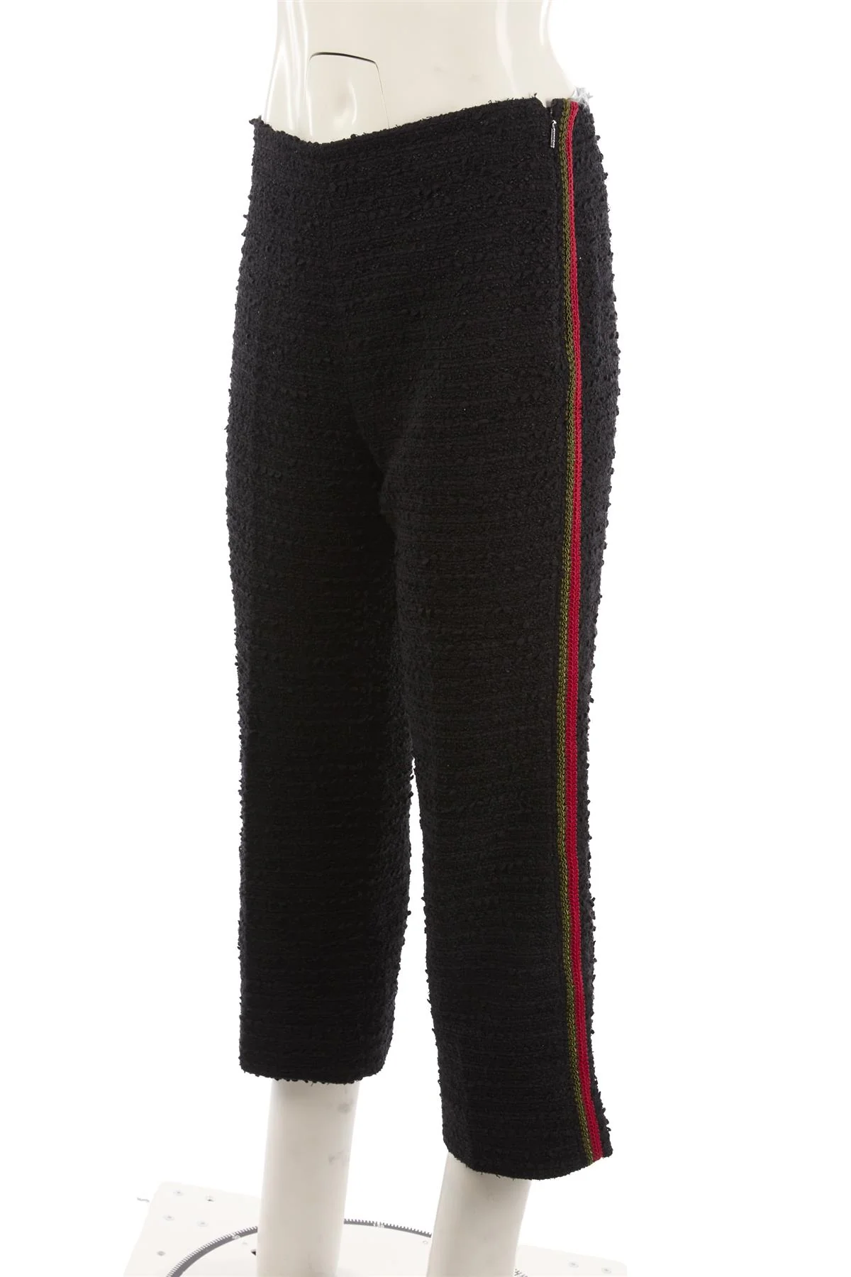 GUCCI BLACK COTTON STRAIGHT LEG PANTS IT 42 UK 10 - Image 3