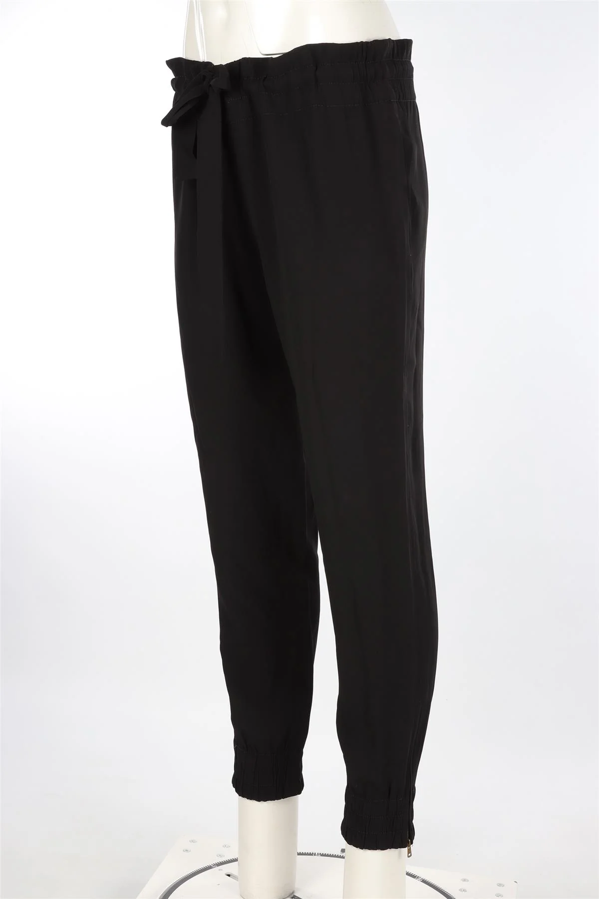 GUCCI BLACK CREPE TAPERED PANTS IT 38 UK 6 - Image 3