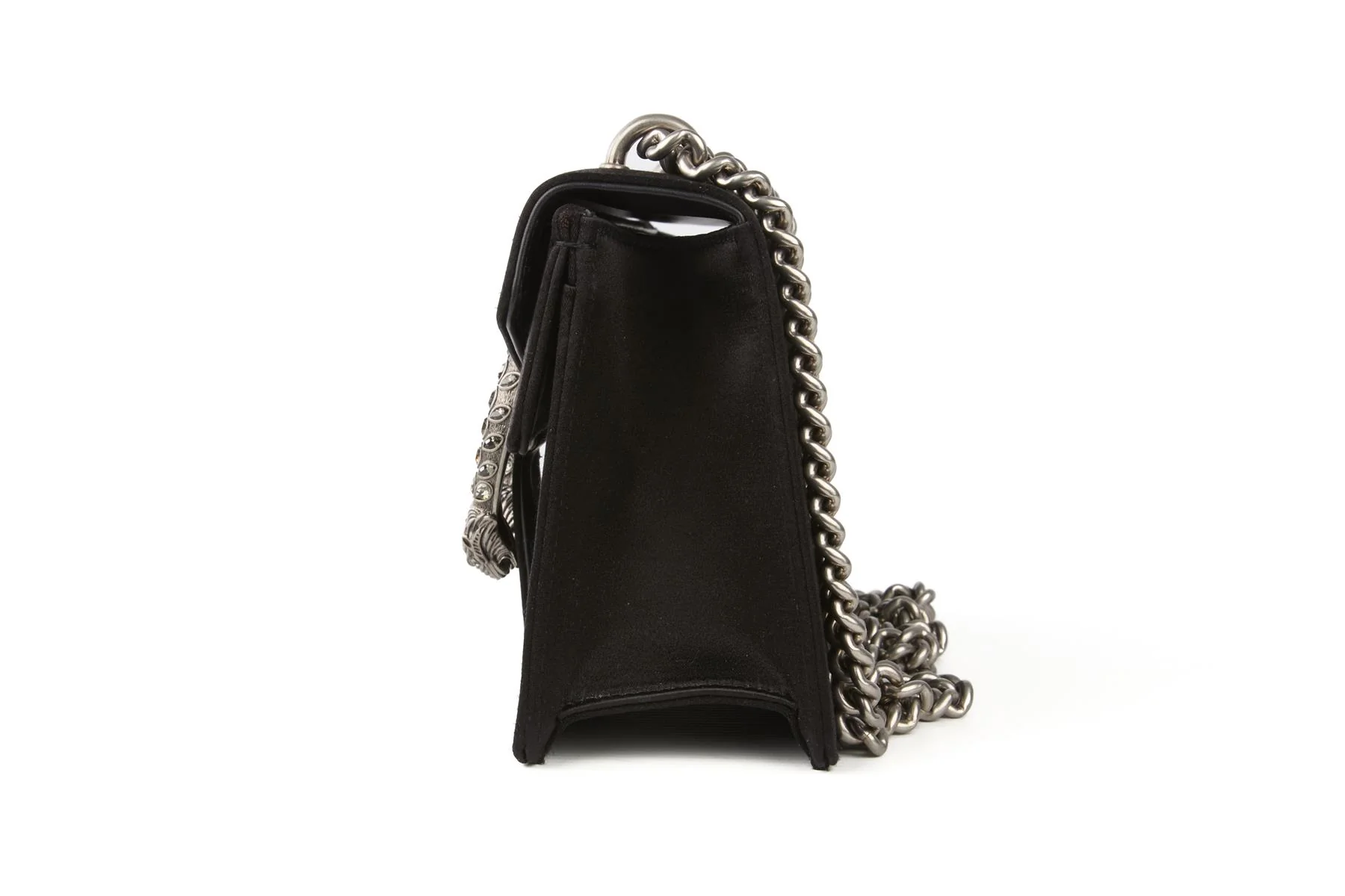 GUCCI BLACK DIONYSUS SMALL SATIN SHOULDER BAG - Image 6
