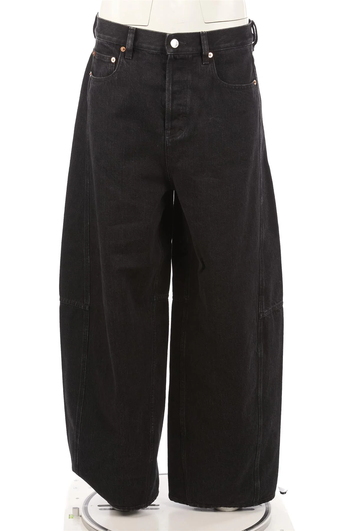GUCCI BLACK HIGH RISE BARREL LEG JEANS W28 - Image 2