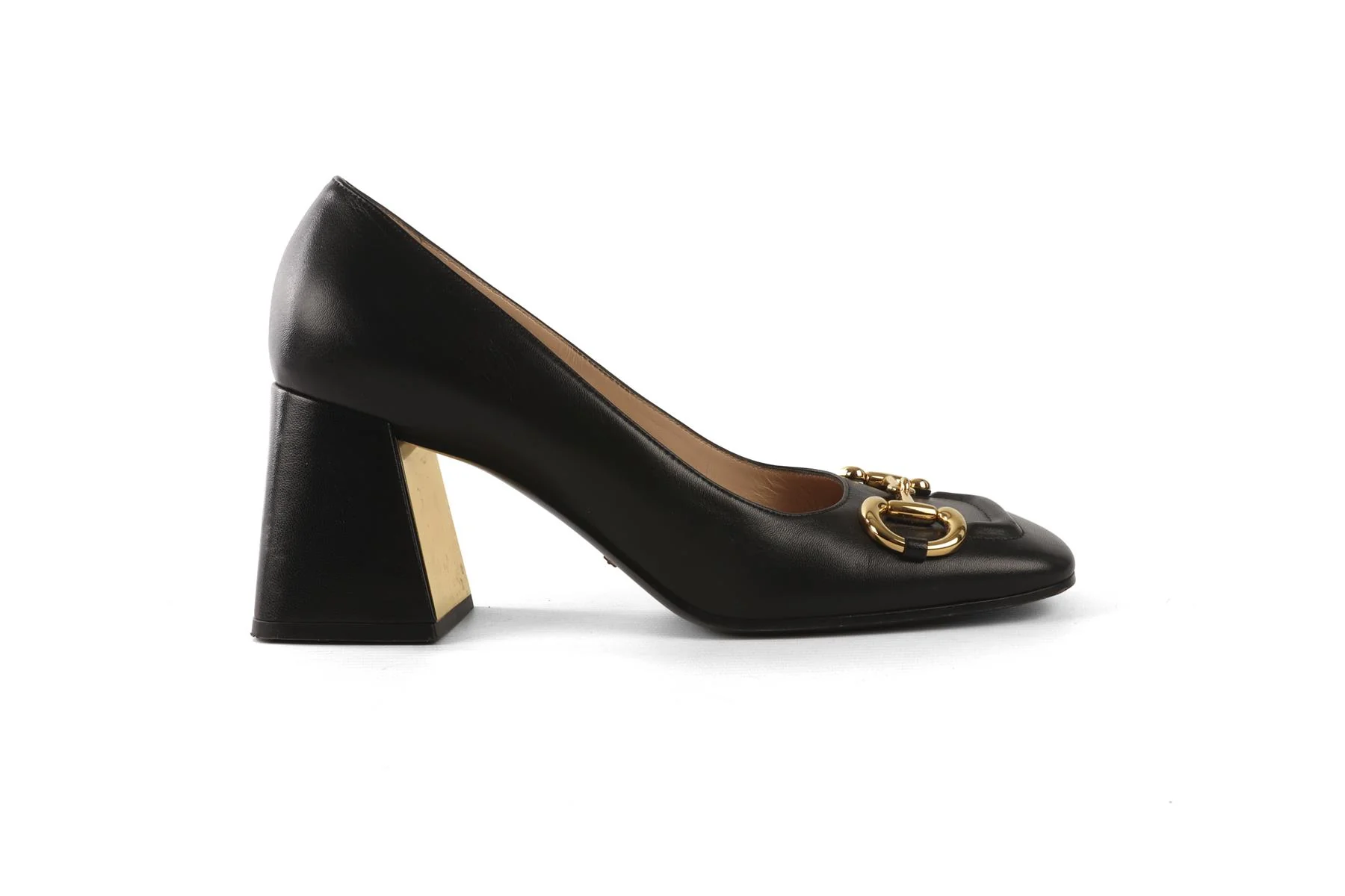 GUCCI BLACK HORSEBIT LEATHER PUMPS EU 39 UK 6 US 9 - Image 2
